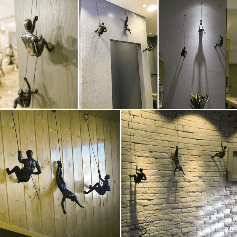 Ensemble de décorations murales avec personnages grimpeurs