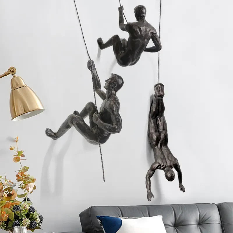 Ensemble de décorations murales avec personnages grimpeurs