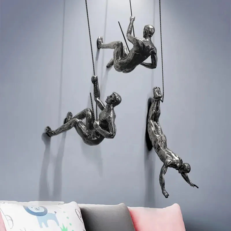 Ensemble de décorations murales avec personnages grimpeurs