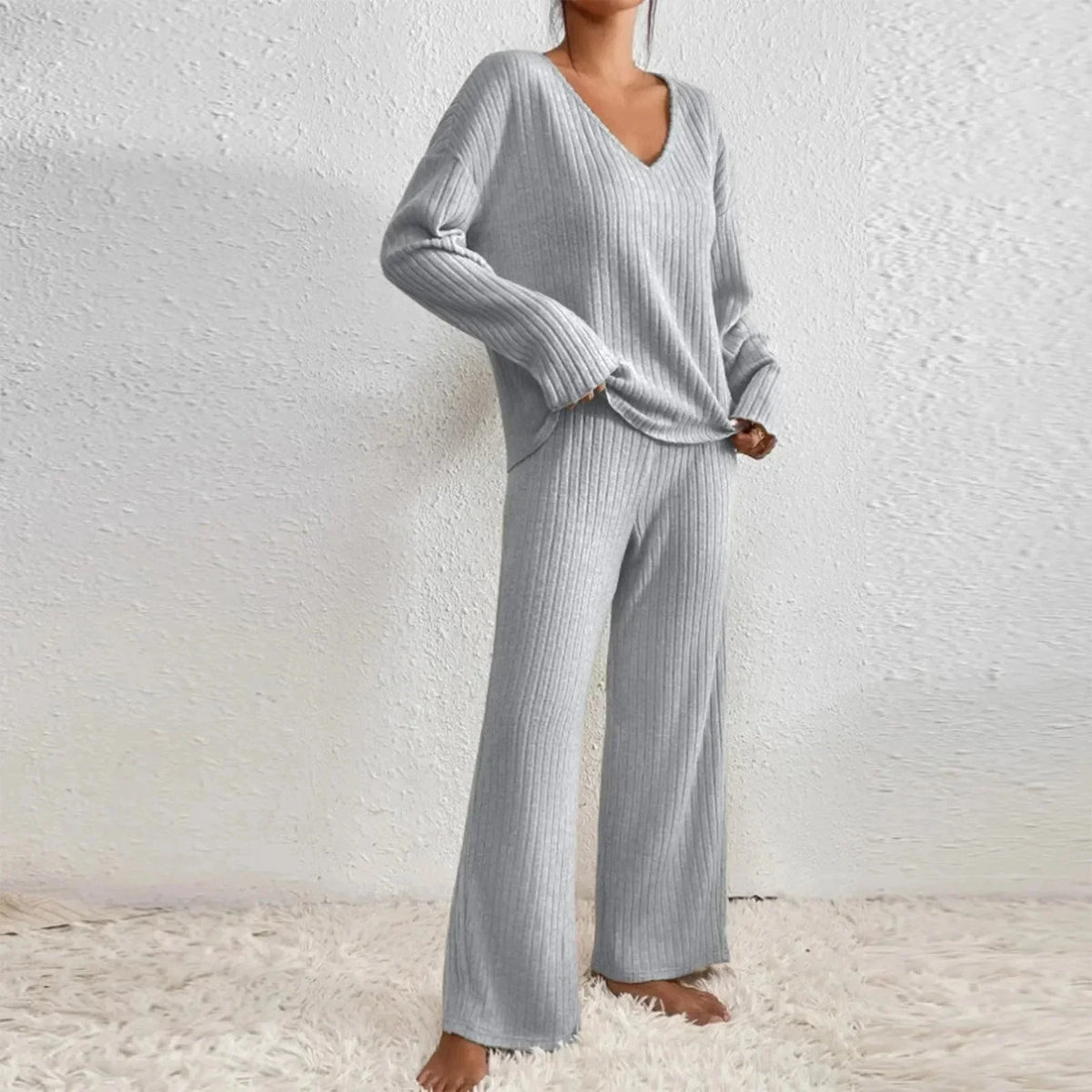 Ensemble de détente tricoté pour femme