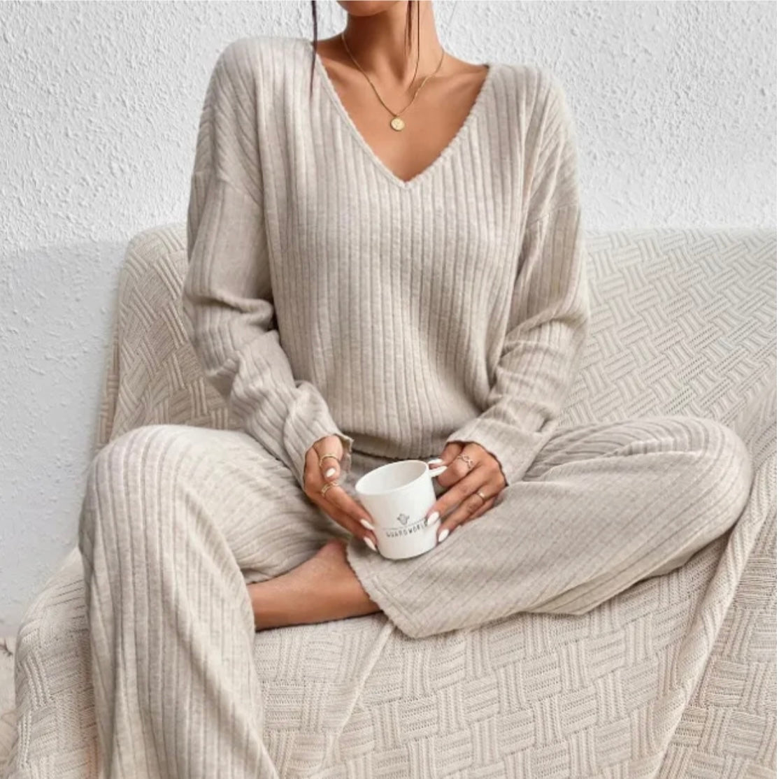 Ensemble de détente tricoté pour femme