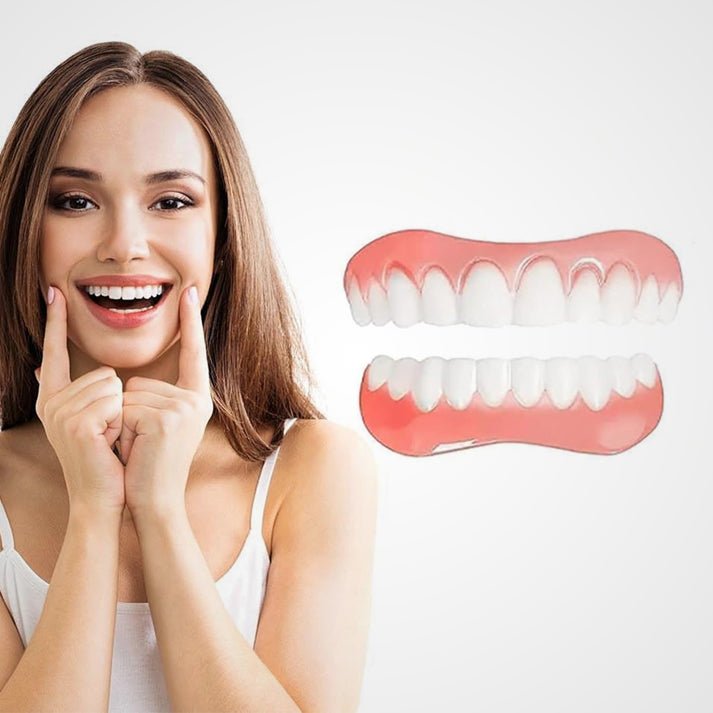 Ensemble de fausses dents en silicone ajustable pour un sourire naturel