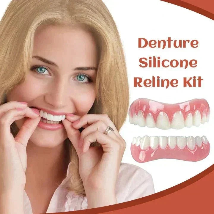 Ensemble de fausses dents en silicone ajustable pour un sourire naturel