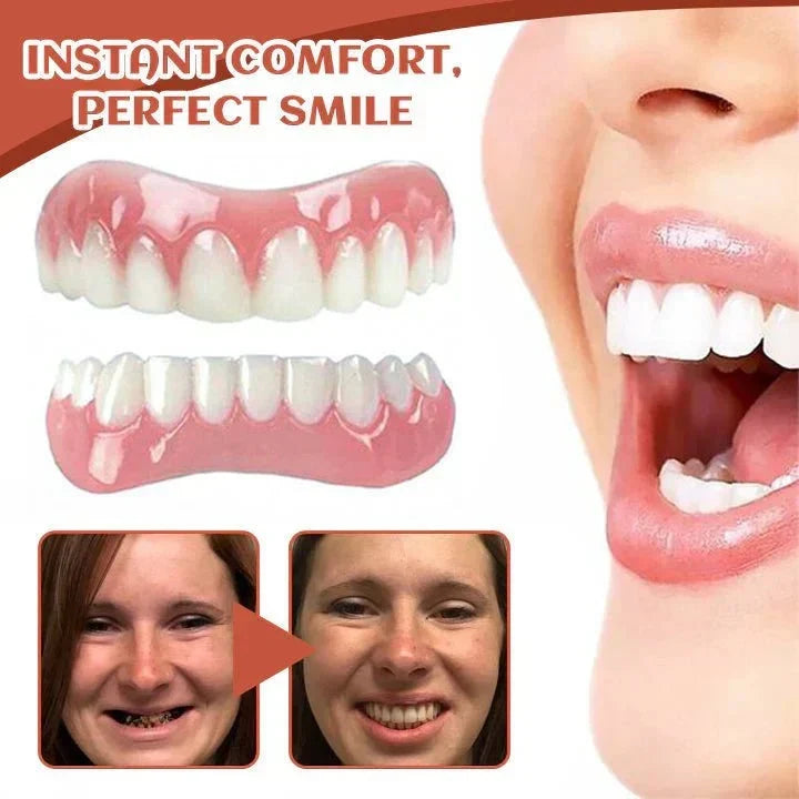 Ensemble de fausses dents en silicone ajustable pour un sourire naturel