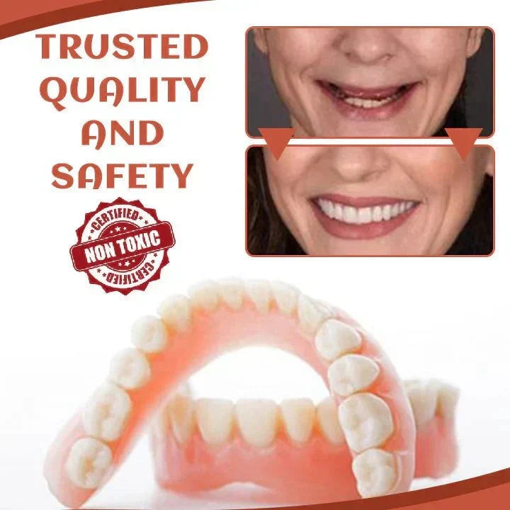 Ensemble de fausses dents en silicone ajustable pour un sourire naturel