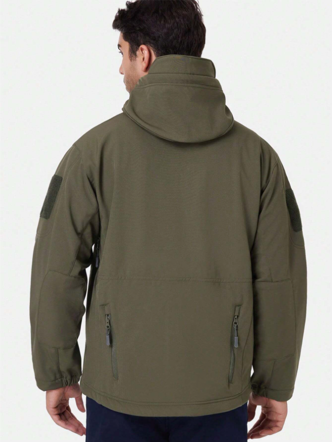 Ensemble de plein air imperméable et coupe-vent avec doublure polaire et six poches