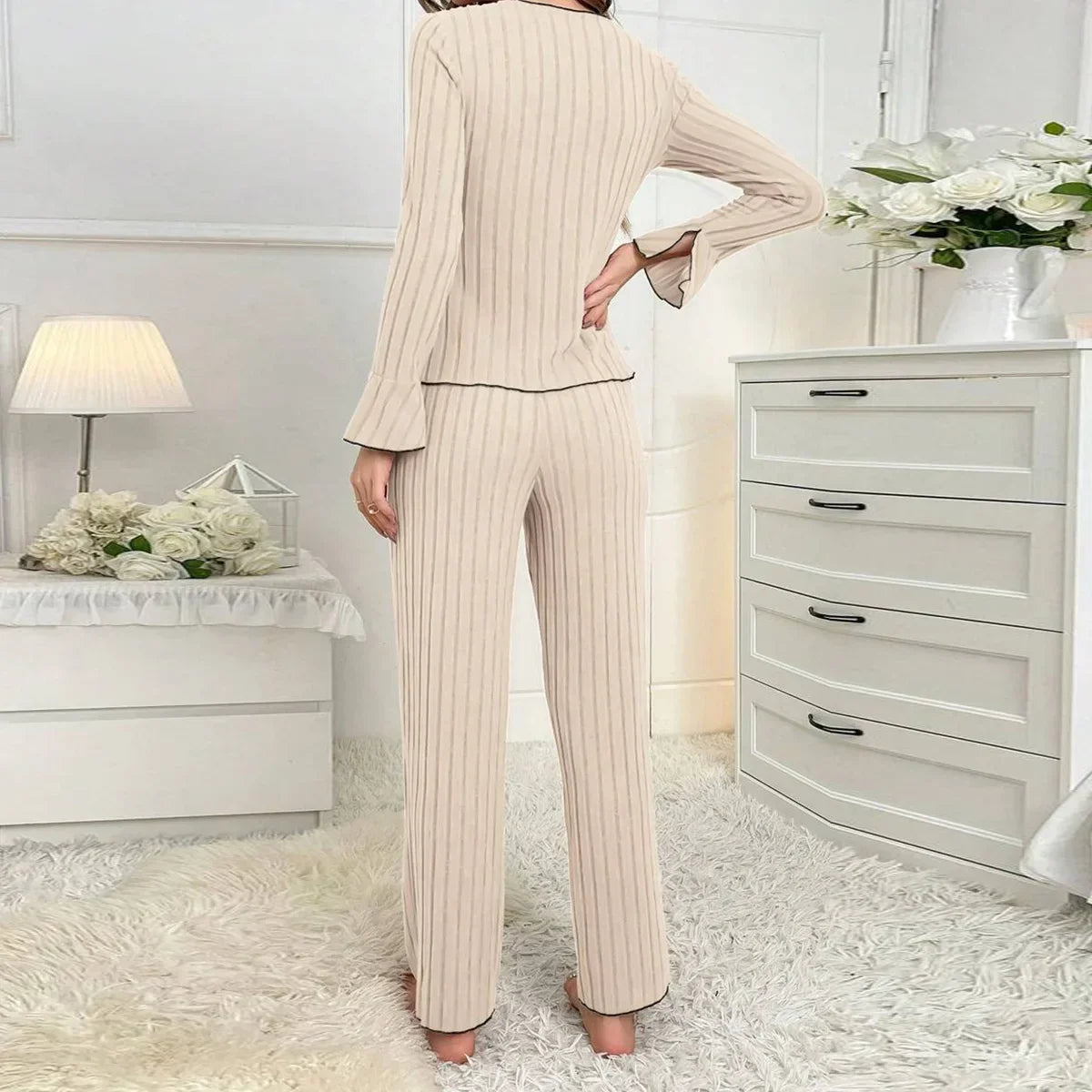 Ensemble de pyjama côtelé