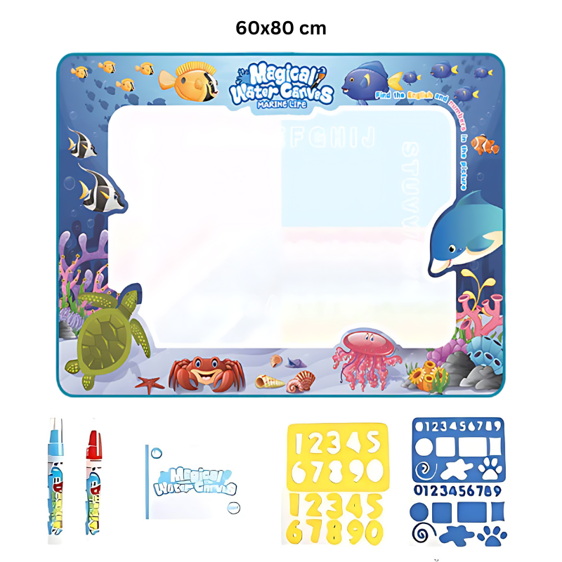 Ensemble de toiles à dessiner à l'eau réutilisables pour enfants