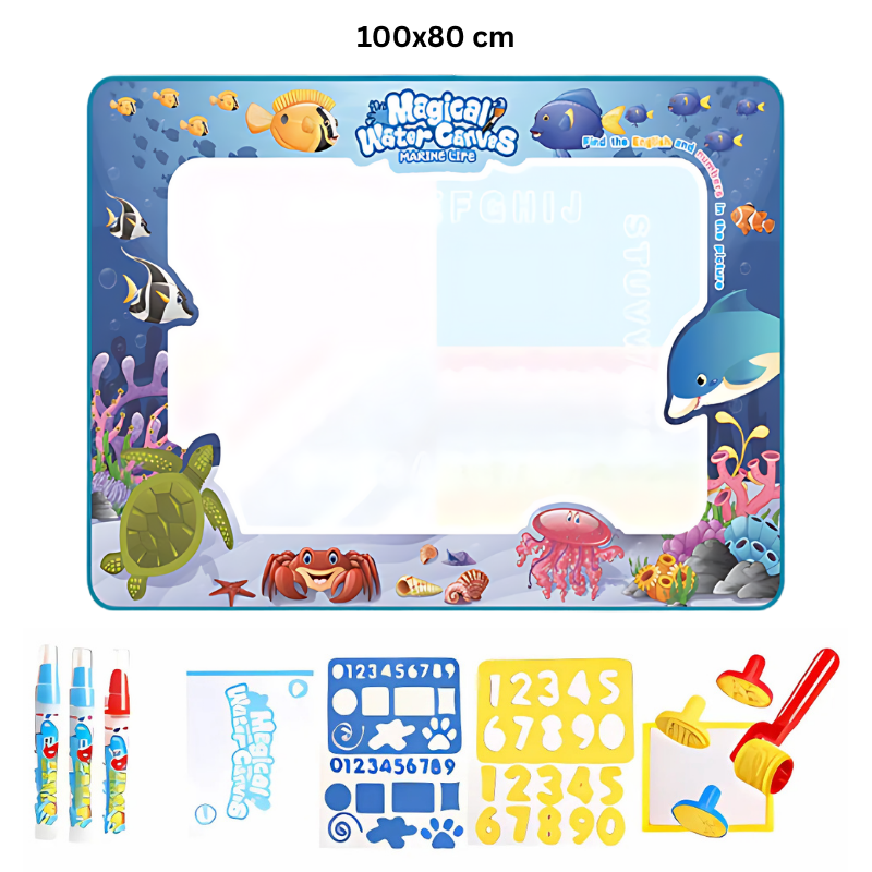 Ensemble de toiles à dessiner à l'eau réutilisables pour enfants