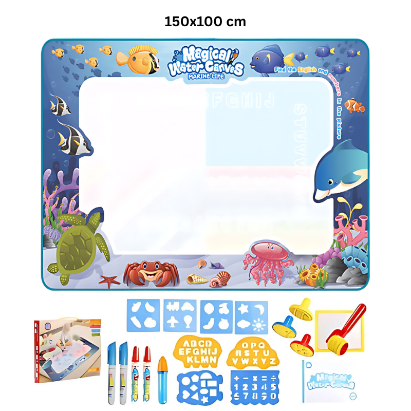 Ensemble de toiles à dessiner à l'eau réutilisables pour enfants