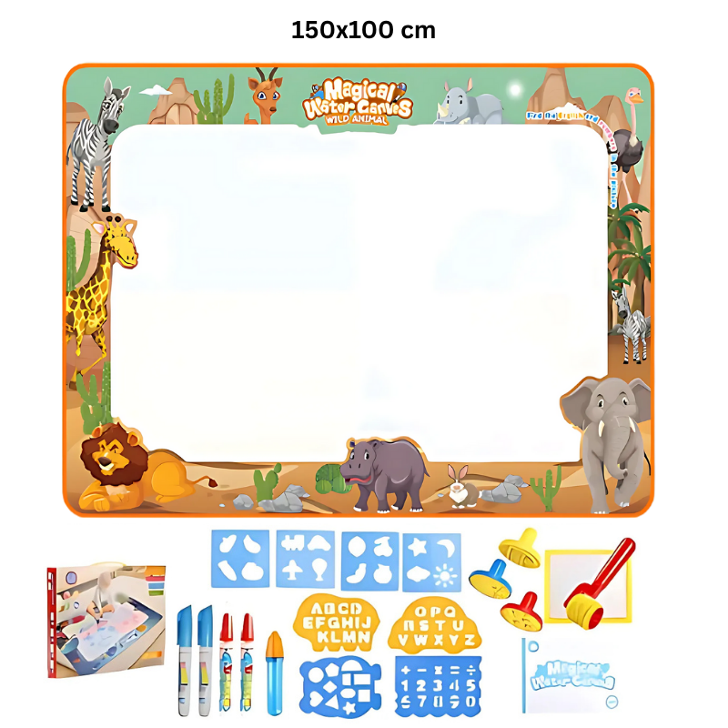 Ensemble de toiles à dessiner à l'eau réutilisables pour enfants