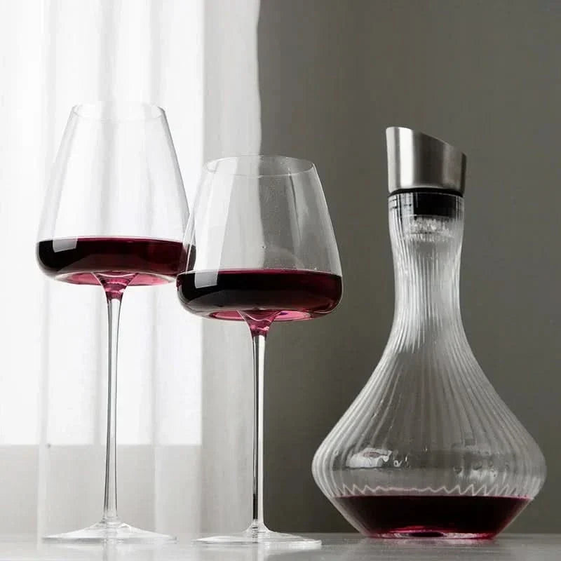 Ensemble de verres à vin et champagne en cristal artisanal – 2, 4 ou 6 pièces, 4 tailles