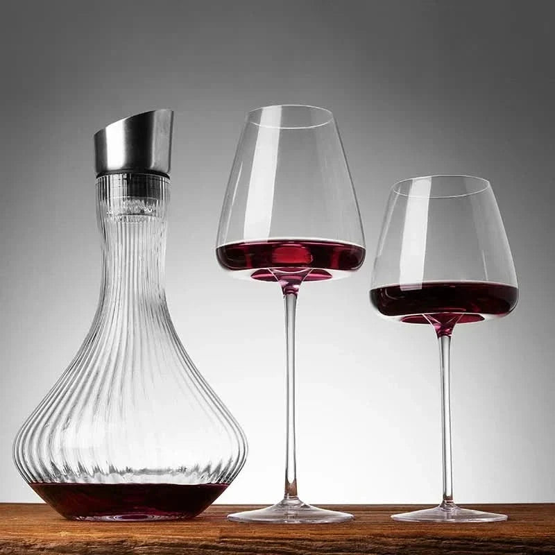 Ensemble de verres à vin et champagne en cristal artisanal – 2, 4 ou 6 pièces, 4 tailles
