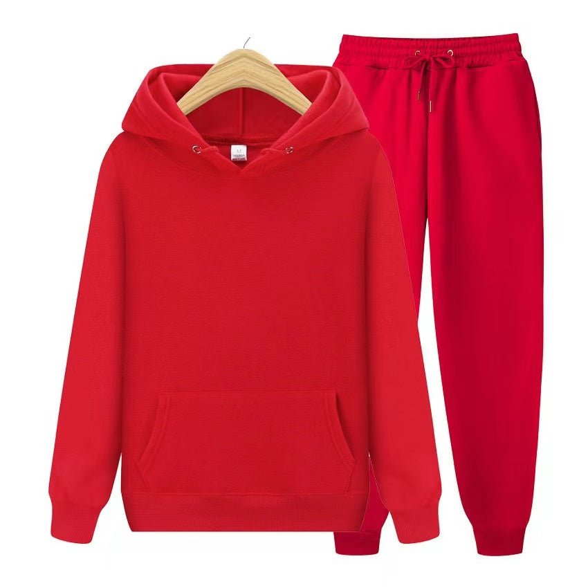 Ensemble deux pièces unisexe composé d'un sweat à capuche et d'un bas de jogging doux en coupe ample