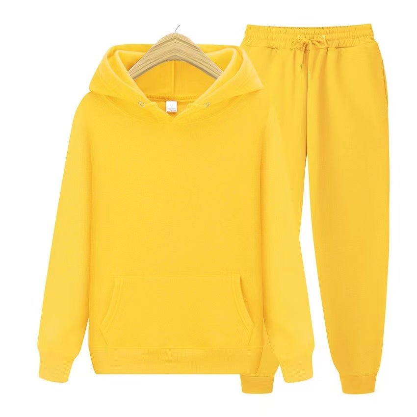 Ensemble deux pièces unisexe composé d'un sweat à capuche et d'un bas de jogging doux en coupe ample