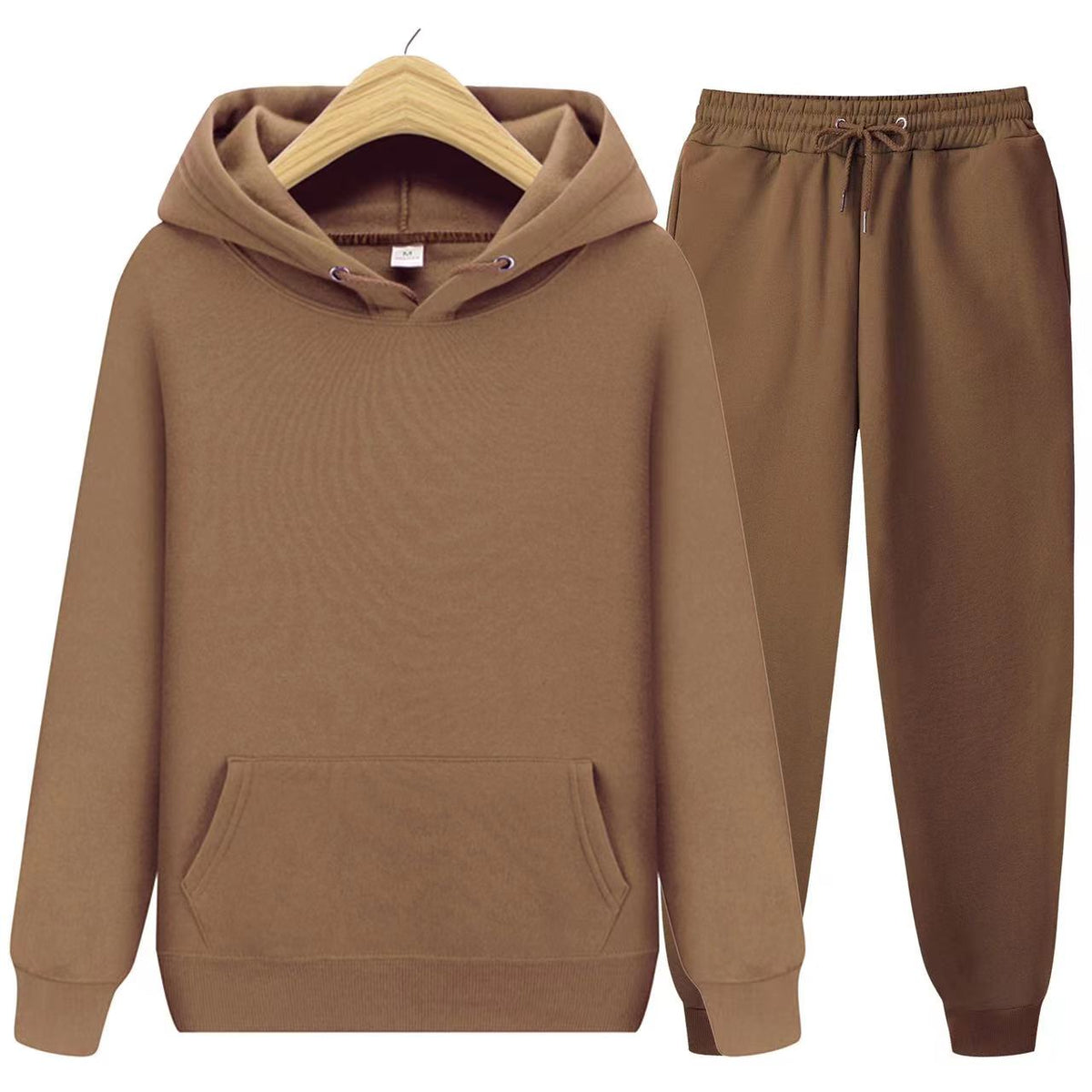 Ensemble deux pièces unisexe composé d'un sweat à capuche et d'un bas de jogging doux en coupe ample
