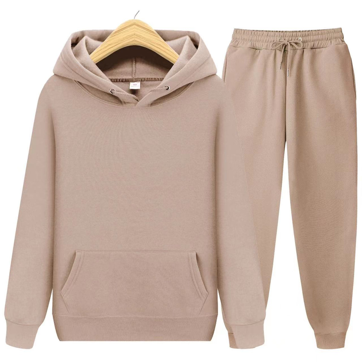 Ensemble deux pièces unisexe composé d'un sweat à capuche et d'un bas de jogging doux en coupe ample