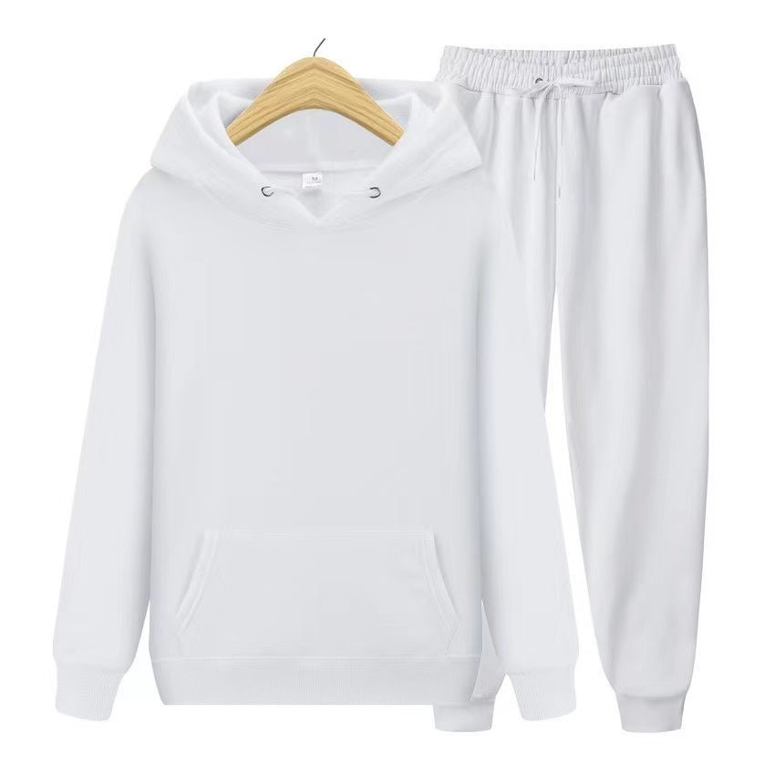 Ensemble deux pièces unisexe composé d'un sweat à capuche et d'un bas de jogging doux en coupe ample