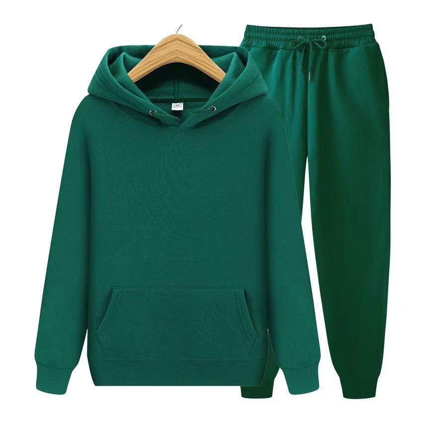Ensemble deux pièces unisexe composé d'un sweat à capuche et d'un bas de jogging doux en coupe ample