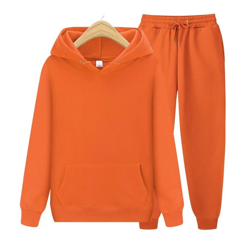 Ensemble deux pièces unisexe composé d'un sweat à capuche et d'un bas de jogging doux en coupe ample
