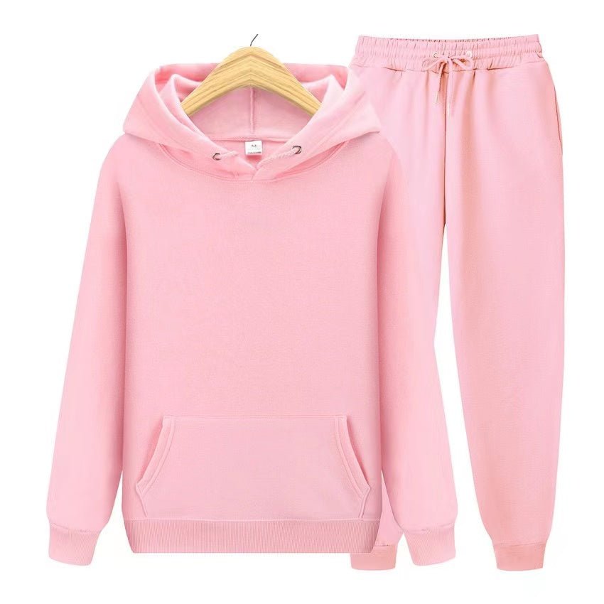 Ensemble deux pièces unisexe composé d'un sweat à capuche et d'un bas de jogging doux en coupe ample