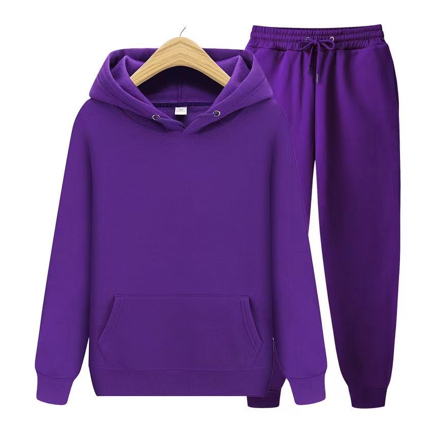 Ensemble deux pièces unisexe composé d'un sweat à capuche et d'un bas de jogging doux en coupe ample