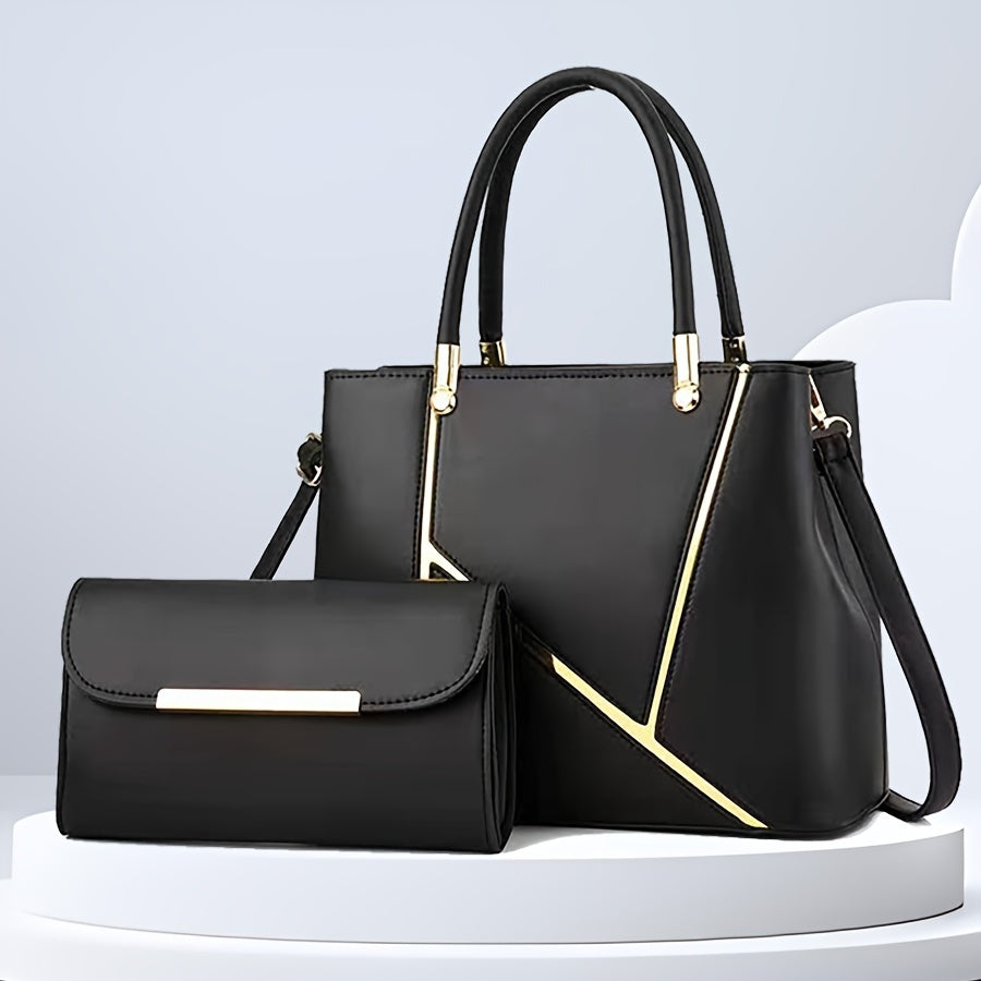 Ensemble élégant de 2 sacs à main avec cabas et sac bandoulière