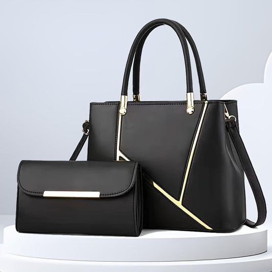 Ensemble élégant de 2 sacs à main avec cabas et sac bandoulière