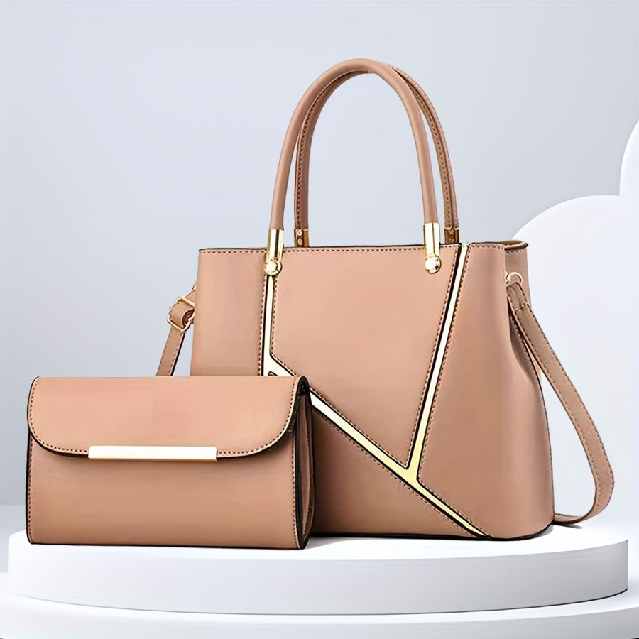 Ensemble élégant de 2 sacs à main avec cabas et sac bandoulière