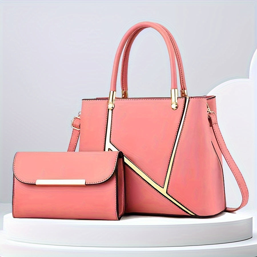 Ensemble élégant de 2 sacs à main avec cabas et sac bandoulière