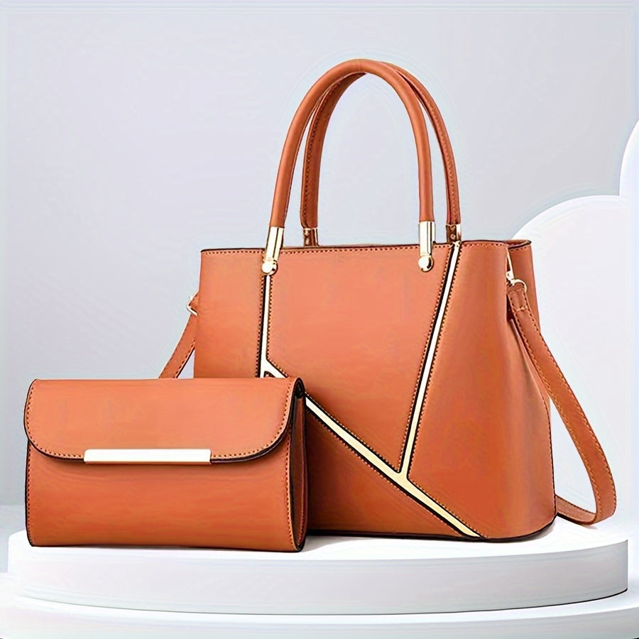 Ensemble élégant de 2 sacs à main avec cabas et sac bandoulière