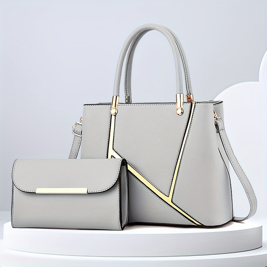 Ensemble élégant de 2 sacs à main avec cabas et sac bandoulière