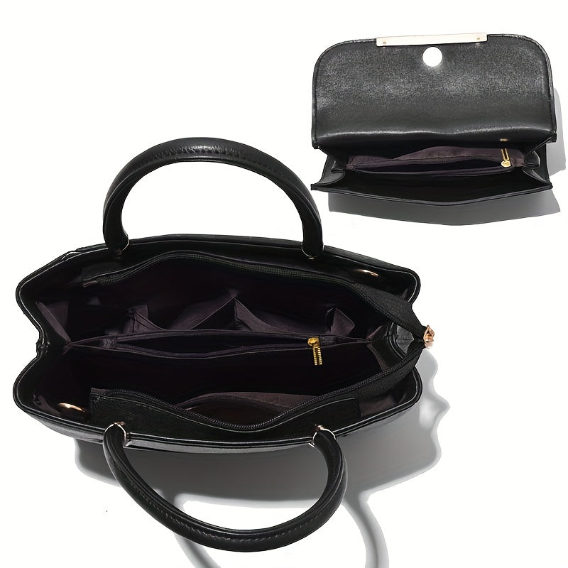 Ensemble élégant de 2 sacs à main avec cabas et sac bandoulière