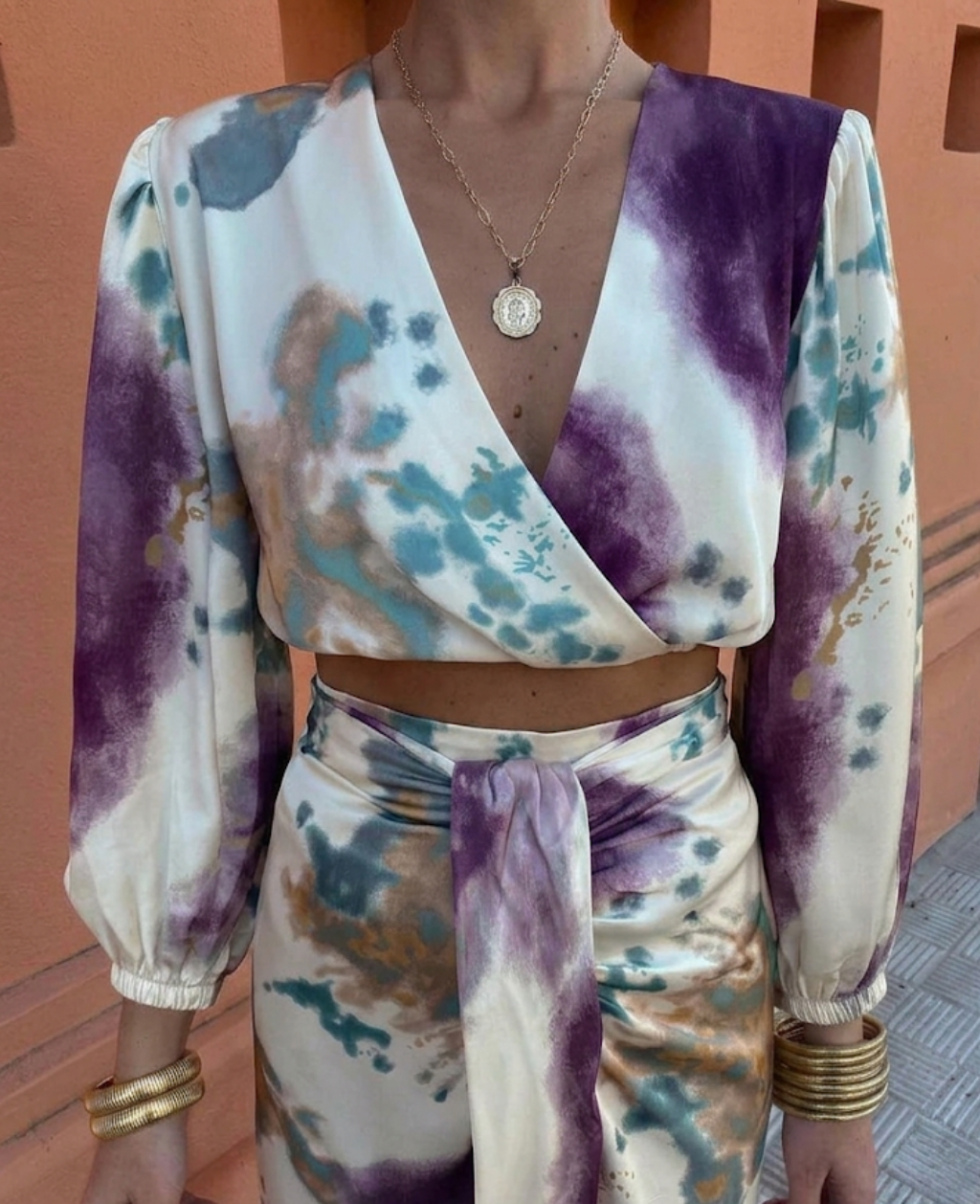 Ensemble été élégant blouse et jupe