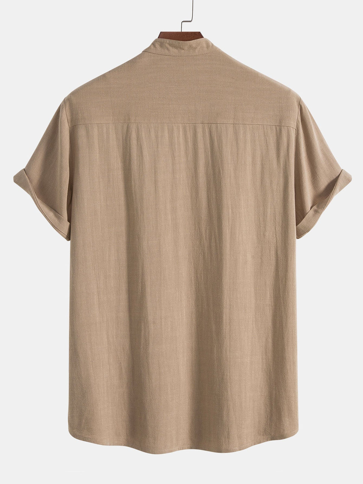 Ensemble léger d'été pour homme composé d'une chemise à manches courtes et col officier et d'un pantalon
