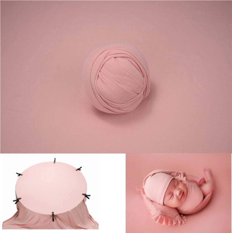 Ensemble photographique pour nouveau-né avec voile et couverture