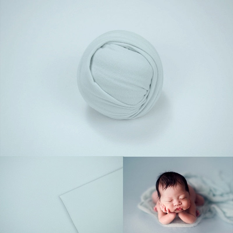 Ensemble photographique pour nouveau-né avec voile et couverture