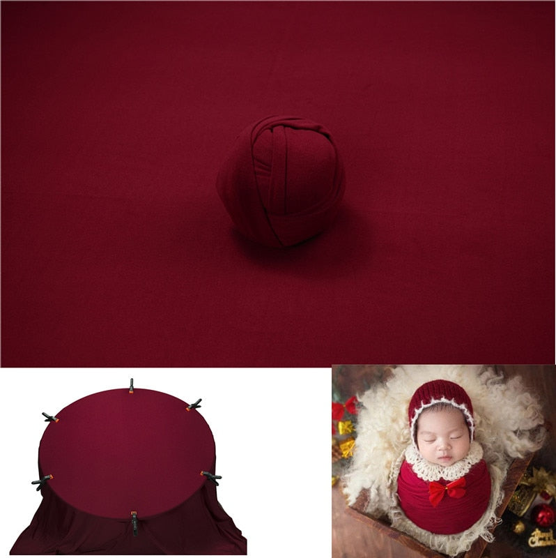 Ensemble photographique pour nouveau-né avec voile et couverture