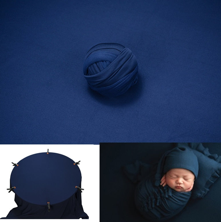Ensemble photographique pour nouveau-né avec voile et couverture