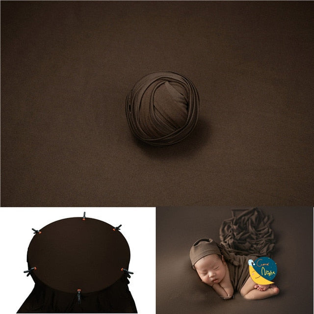 Ensemble photographique pour nouveau-né avec voile et couverture