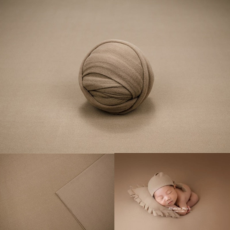 Ensemble photographique pour nouveau-né avec voile et couverture