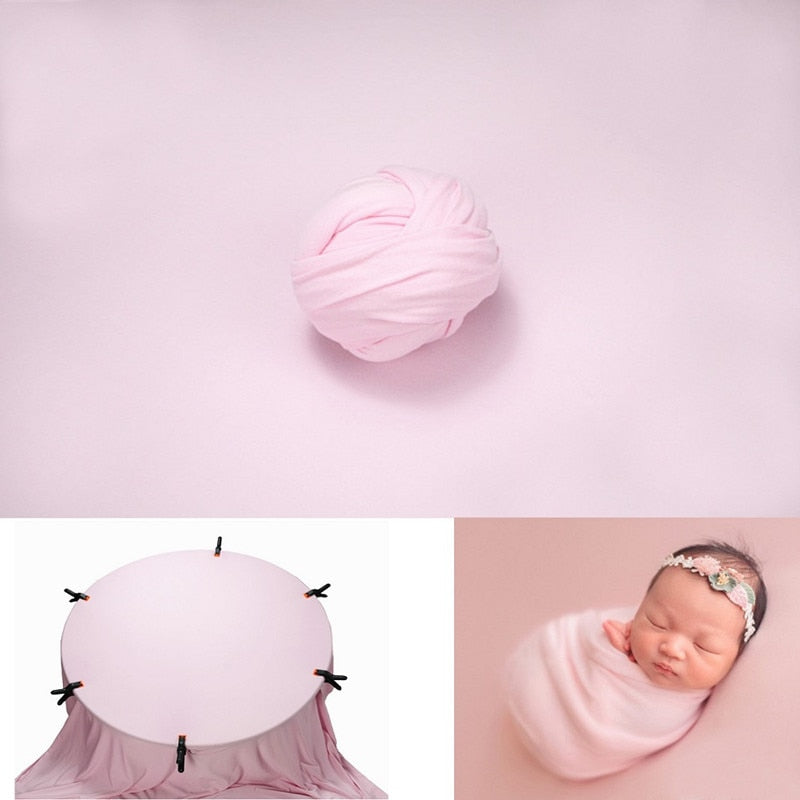 Ensemble photographique pour nouveau-né avec voile et couverture