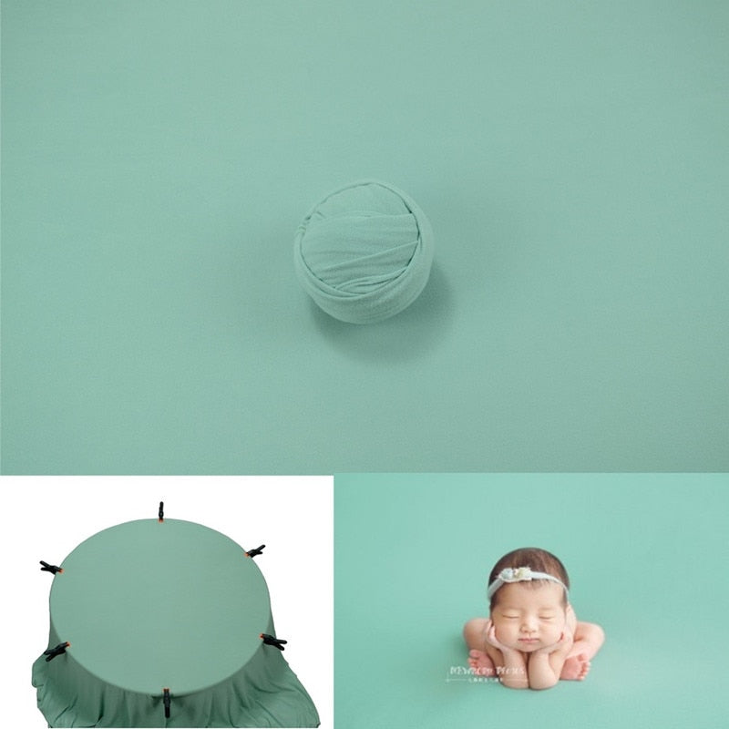 Ensemble photographique pour nouveau-né avec voile et couverture