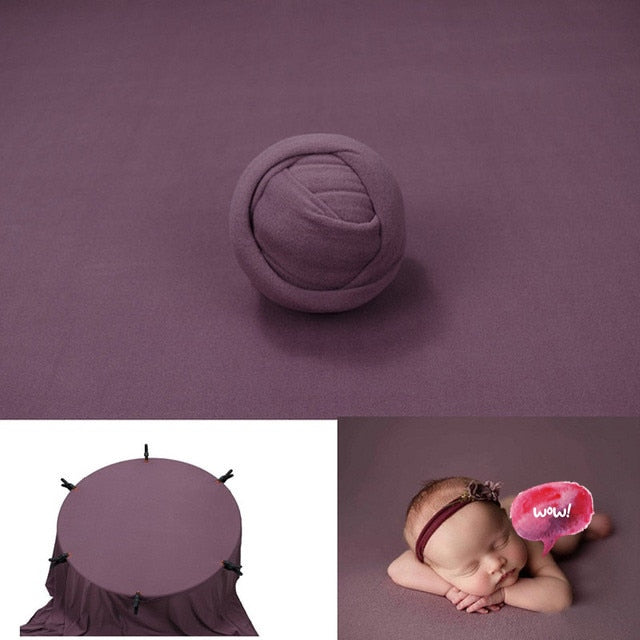 Ensemble photographique pour nouveau-né avec voile et couverture
