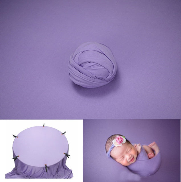 Ensemble photographique pour nouveau-né avec voile et couverture