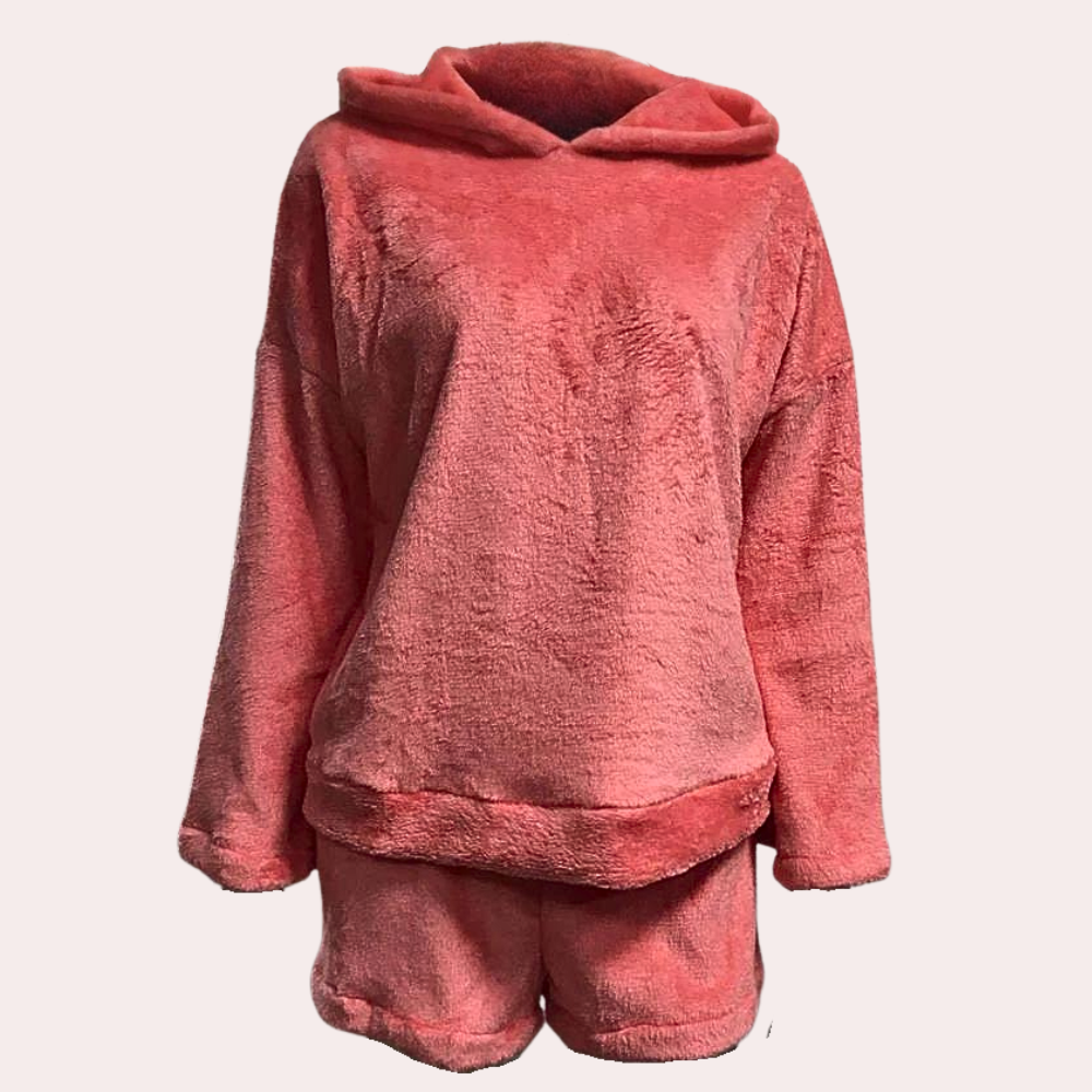 Ensemble pyjama polaire ultra confortable à la maison avec chat