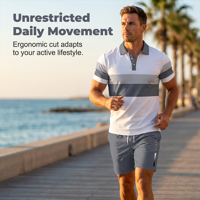 Ensemble respirant chemise et short casual pour l'été