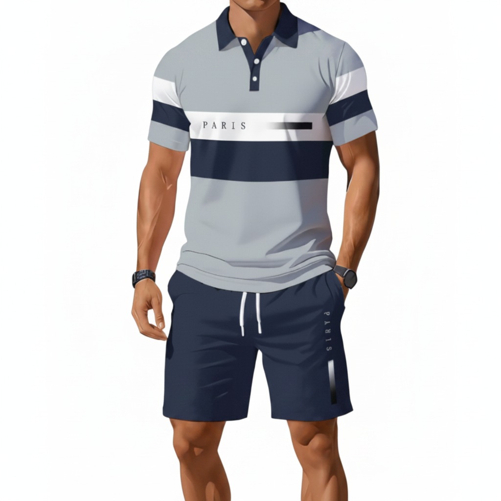 Ensemble respirant chemise et short casual pour l'été