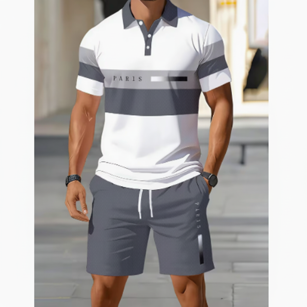 Ensemble respirant chemise et short casual pour l'été