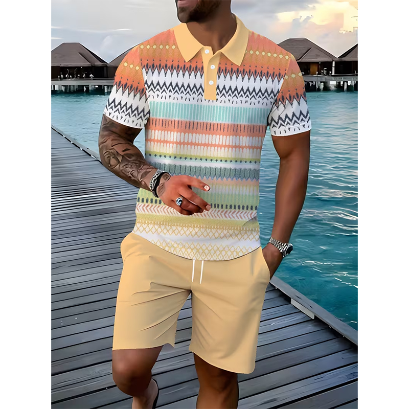Ensemble respirant chemise et short casual pour l'été